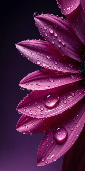 Flower with water drops