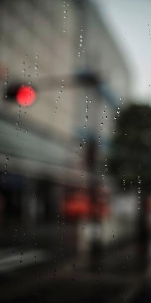 Rain on window